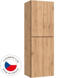 CERANO - Koupelnová vysoká skříňka Adele - TIP-ON otevírání - dub zlatý Craft - 45x120x33  (CER-802676)