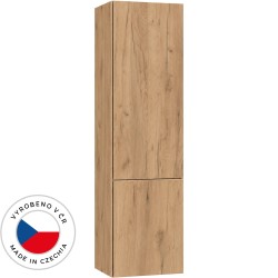 CERANO - Koupelnová vysoká skříňka Adele - TIP-ON otevírání - dub zlatý Craft - 45x180x33  (CER-843917)