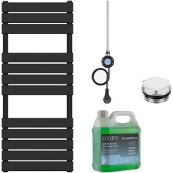 CERANO - Koupelnový elektrický radiátorový set Claude - WIFI - 600W - černá matná - 1200x500 mm (CER-978830)