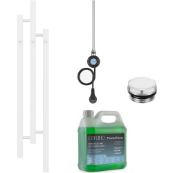 CERANO - Koupelnový elektrický radiátorový set Fabiano - WIFI - 300W - bílá lesklá - 1200x220 mm (CER-095535)