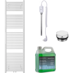 CERANO - Koupelnový elektrický radiátorový set Lincoln - 600W - bílá matná - 1800x500 mm (CER-978869)
