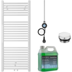 CERANO - Koupelnový elektrický radiátorový set Lincoln - WIFI - 300W - bílá lesklá - 1200x500 mm (CER-646934)