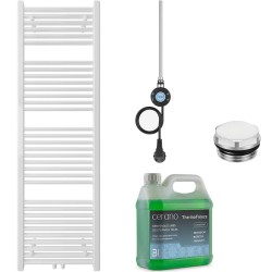CERANO - Koupelnový elektrický radiátorový set Lincoln - WIFI - 600W - bílá lesklá - 1600x500 mm (CER-651015)