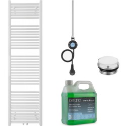 CERANO - Koupelnový elektrický radiátorový set Lincoln - WIFI - 600W - bílá lesklá - 1800x500 mm (CER-680330)