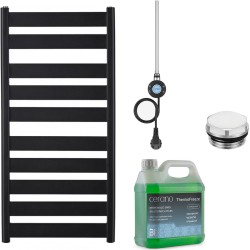 CERANO - Koupelnový elektrický radiátorový set Marco - WIFI - 600W - černá matná - 1125x550 mm (CER-978849)