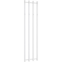 CERANO - Koupelnový radiátor Bertini - háčky na ručníky - boční připojení - 380 W - bílá lesklá - 1400x351 mm (CER-124072)