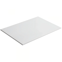 CERANO - Kúpeľňová doska z liateho mramoru Elanys - biela matná - 70x1,2x46 (CER-662050)