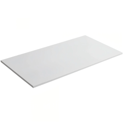 CERANO - Kúpeľňová doska z liateho mramoru Elanys - biela matná - 80x1,2x46 (CER-662053)