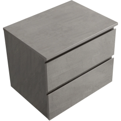 CERANO - Kúpeľňová skrinka Carole + doska pod umývadlo Navira Slim - 18 mm - betónovo šedá - 60x49,8x46 (CER-8050BD82985)