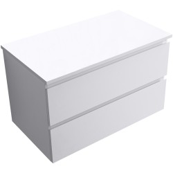 CERANO - Kúpeľňová skrinka Carole + doska pod umývadlo Navira Slim - 18 mm - biela matná - 80x49,8x46 (CER-476294)