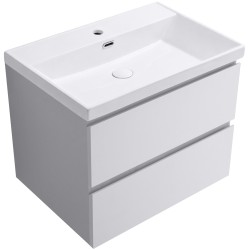 CERANO - Kúpeľňová skrinka Carole - keramické umývadlo Viano - biela matná - 60,9x62,5x46,5 (CER-000020)