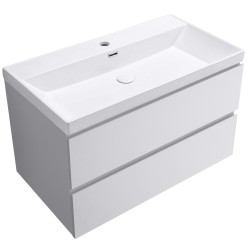 CERANO - Kúpeľňová skrinka Carole - keramické umývadlo Viano - biela matná - 81,2x62,6x46,5 (CER-031136)