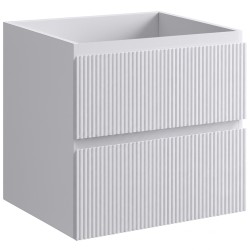 CERANO - Kúpeľňová skrinka pod umývadlo Carole - biela matná ryhovaná - 54x48x45 (CER-674923)