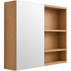 CERANO - Kúpeľňová zrkadlová skrinka Orea - dub medový - 60x65x15 (CER-661930)