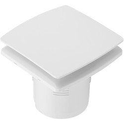 CERANO - Kúpeľňový axiálny hranatý ventilátor - 12W, potrubie 100mm - biela lesklá (CER-605707)
