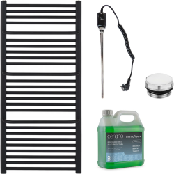 CERANO - Kúpeľňový elektrický radiátorový set Antonio - 600W - čierna matná - 1180x550 mm (CER-680524)