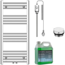 CERANO - Kúpeľňový elektrický radiátorový set Benito - 300W - chróm - 1000x450 mm (CER-264018)