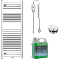 CERANO - Kúpeľňový elektrický radiátorový set Benito - 300W - chróm - 1200x450 mm (CER-297174)