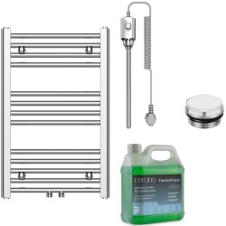 CERANO - Kúpeľňový elektrický radiátorový set Benito - 300W - chróm - 700x450 mm (CER-041022)