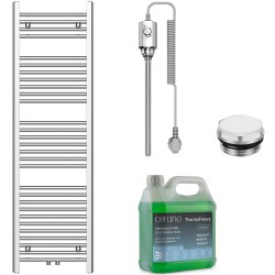 CERANO - Kúpeľňový elektrický radiátorový set Benito - 600W - chróm - 1500x450 mm (CER-335730)