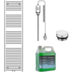 CERANO - Kúpeľňový elektrický radiátorový set Benito - 600W - chróm - 1700x450 mm (CER-460108)