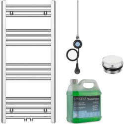 CERANO - Kúpeľňový elektrický radiátorový set Benito - WIFI - 300W - chróm - 1000x450 mm (CER-268861)