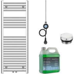 CERANO - Kúpeľňový elektrický radiátorový set Benito - WIFI - 300W - chróm - 1200x450 mm (CER-317984)
