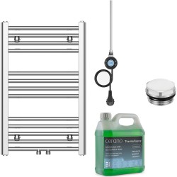 CERANO - Kúpeľňový elektrický radiátorový set Benito - WIFI - 300W - chróm - 700x450 mm (CER-144358)