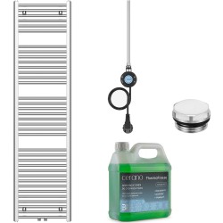 CERANO - Kúpeľňový elektrický radiátorový set Benito - WIFI - 600W - chróm - 1700x450 mm (CER-509414)
