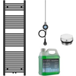 CERANO - Kúpeľňový elektrický radiátorový set Benito - WIFI - 600W - čierna matná - 1500x450 mm (CER-844317)