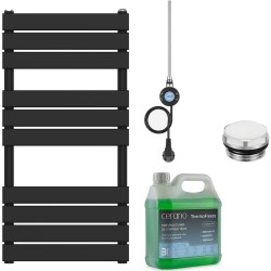 CERANO - Kúpeľňový elektrický radiátorový set Claude - WIFI - 300W - čierna matná - 1000x500 mm (CER-082197)
