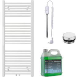 CERANO - Kúpeľňový elektrický radiátorový set Lincoln - 300W - biela matná - 1200x500 mm (CER-978872)