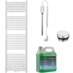 CERANO - Kúpeľňový elektrický radiátorový set Lincoln - 300W - biela matná - 1600x500 mm (CER-978871)