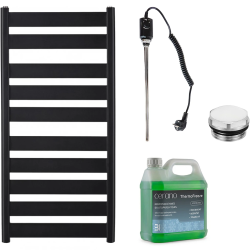 CERANO - Kúpeľňový elektrický radiátorový set Marco - 600W - čierna matná - 1125x550 mm (CER-680516)