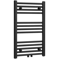 CERANO - Kúpeľňový radiátor Benito - stredové pripojenie 50mm/bočné - 265 W - čierna matná - 700x450 mm (CER-401729)