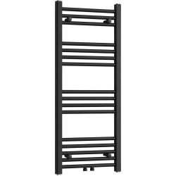 CERANO - Kúpeľňový radiátor Benito - stredové pripojenie 50mm/bočné - 343 W - čierna matná - 1000x450 mm (CER-479158)