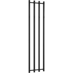 CERANO - Kúpeľňový radiátor Bertini - háčiky na uteráky - bočné pripojenie - 380 W - čierna matná - 1400x351 mm (CER-291027)