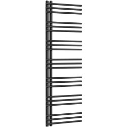 CERANO - Kúpeľňový radiátor Burke - L/P - asymetrické pripojenie 50mm - 513 W - čierna matná - 1500x500 mm (CER-109129)