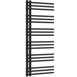 CERANO - Kúpeľňový radiátor Burke - L/P - asymetrické pripojenie 50mm - 562W - čierna matná - 1200x500 mm (CER-429634)