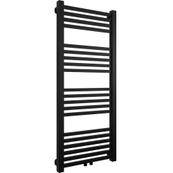 CERANO - Kúpeľňový radiátor Franko - stredové pripojenie 50mm/bočné - 392W - čierna matná - 1200x500 mm (CER-429646)