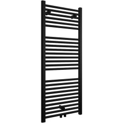 CERANO - Kúpeľňový radiátor Lincoln - stredové pripojenie 50mm/bočné - 366W - čierna matná - 1200x500 mm (CER-429541)