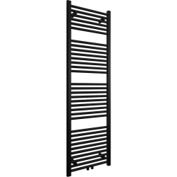 CERANO - Kúpeľňový radiátor Lincoln - stredové pripojenie 50mm/bočné - 484W - čierna matná - 1600x500 mm (CER-429565)