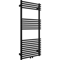 CERANO - Kúpeľňový radiátor Luigi - stredové pripojenie 50mm/bočné - 545W - čierna matná - 1200x500 mm (CER-429694)