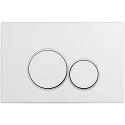 CERANO - Ovládacie tlačidlo splachovania Duo k WC modulu Profi - ABS - biela (CER-8050BD80360)