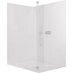 CERANO - Prídavný otočný panel k sprchovej zástene Onyx - 8 mm - chróm, transparentné sklo - 30x200 (CER-537346)