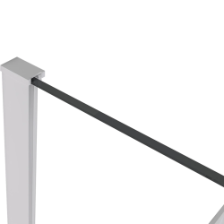 CERANO - Profil pre sprchové zásteny Walk-in Onyx - 8 mm - biela matná - 15 mm (CER-476825)