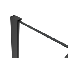 CERANO - Profil pre sprchové zásteny Walk-in Onyx - 8 mm - čierna matná - 15 mm (CER-423415)