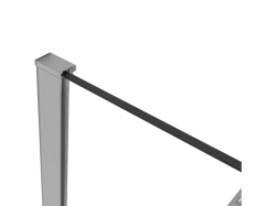 CERANO - Profil pro sprchové zástěny Walk-in Onyx - 8 mm - chrom - 15 mm (CER-423409)