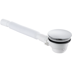 CERANO - Sifón sprchovej vaničky - flexi - 90mm - DN40 - krytka chróm (CER-428833)