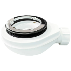 CERANO - Sifón sprchovej vaničky - krátky - 90mm - DN40 - príruba nerez (CER-414764)